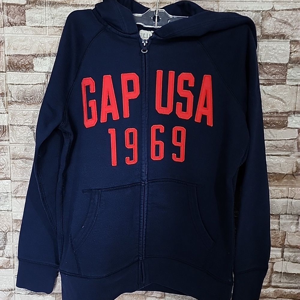 Gap Kids Dark Blue Full Zip Hoodie Sweatshirt